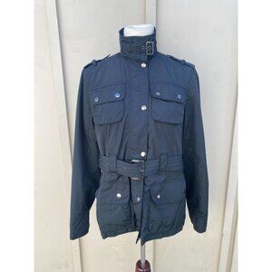 Scottevest Travel Belted Utility Trench Jacket Black